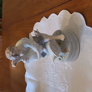 Royal Copenhagen Porcelain Figurine Goose Thief 2139 Boy With Geese